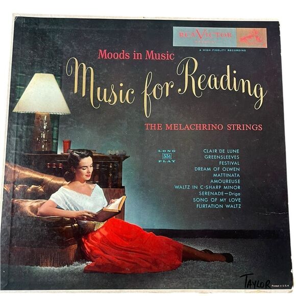 VINTAGE - THE MELACHRINO STRINGS MUSIC FOR READING‎ 12” VINYL RECORD - Picture 2 of 5